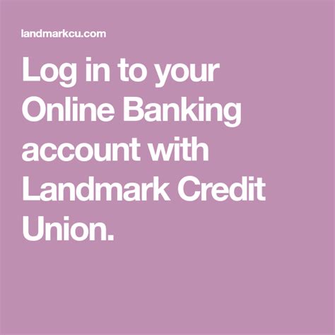 landmark credit union login